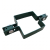 Intermediate square panel fence clamp 80×80 mm green RAL 6005 001-614 (1)