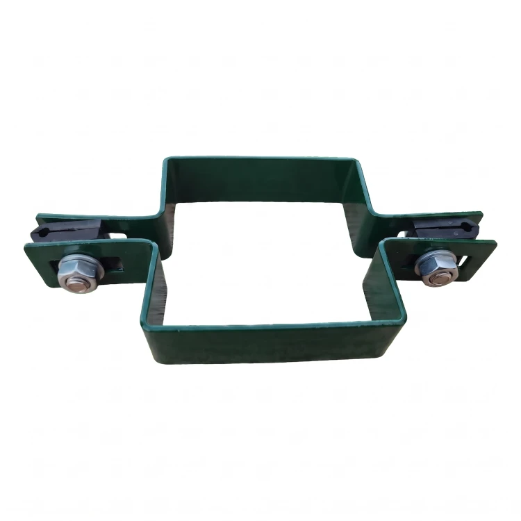 Intermediate square panel fence clamp 80×80 mm green RAL 6005 001-614 (3)