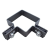 Corner Fence Clamp 80×80 mm Graphite RAL 7016 – Complete Mounting Set 001-615 (2)