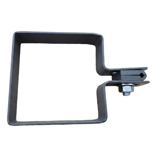 Fence End Clamp 80×80 mm Graphite RAL 7016 – Mounting Set 001-619 (2)
