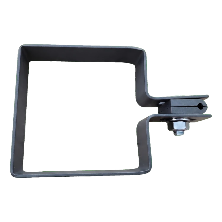 Fence End Clamp 80×80 mm Graphite RAL 7016 – Mounting Set 001-619 (2)
