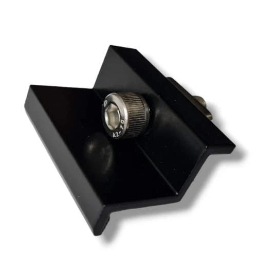 End clamp 30mm with screw and insert - black painted PV-03-23