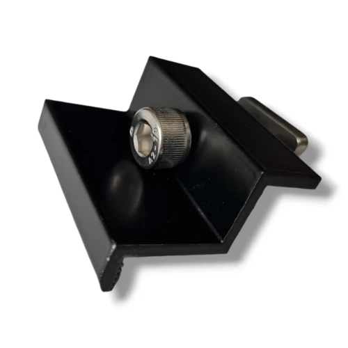 End clamp 35mm with screw and insert - black painted PV-03-25