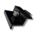 End clamp 35mm with screw and insert - black painted PV-03-25