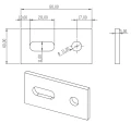 Aluminum adapter 40x80x5 PV-07-05 (2)