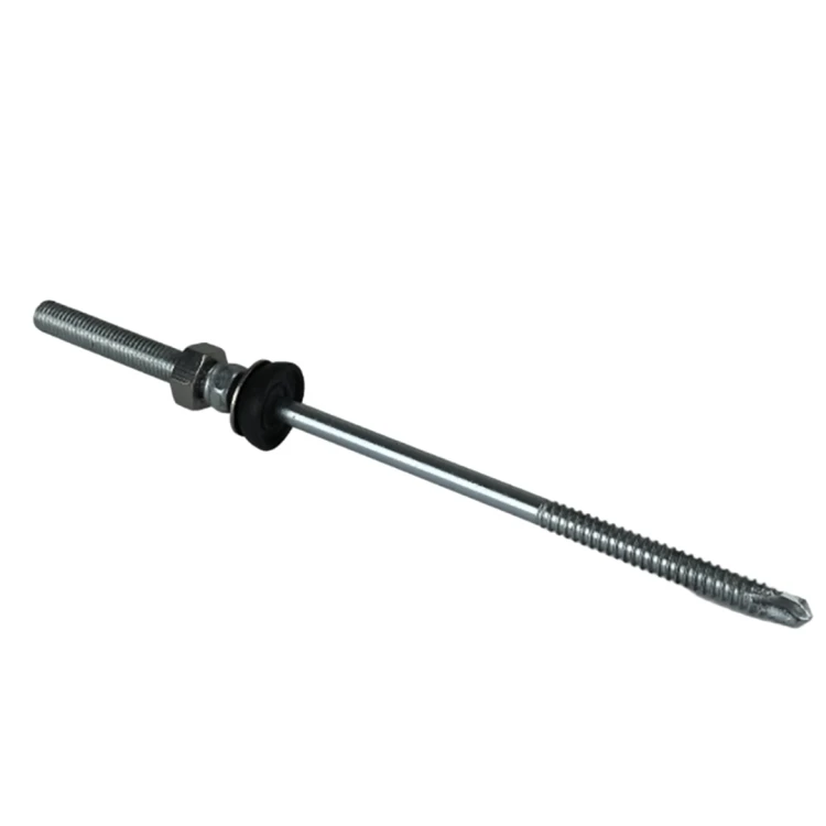 Double thread bolt (twin thread screw) - M10x70 - 225mm - EJOT JT3-SB-3x155 DIN 934 for steel substructures PV-06-05