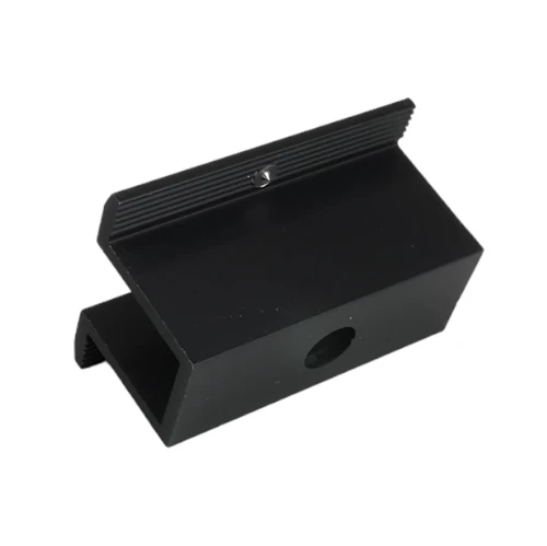 Middle clamp H25 L50 with grounding pin anodized PV-04-10 (2)