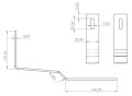 Roof hook 279mm for pitched roofs - SPEC - stainless steel H17 (beavertail tile) PV-08-37 (2)