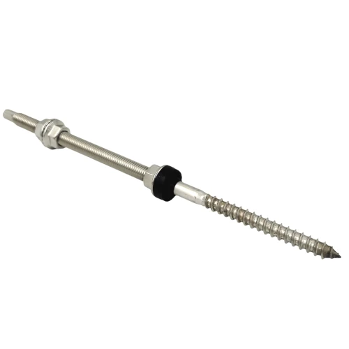 Double thread bolt (twin thread screw) for fixing solar panels steel A2 M12 x 300 PV-06-07