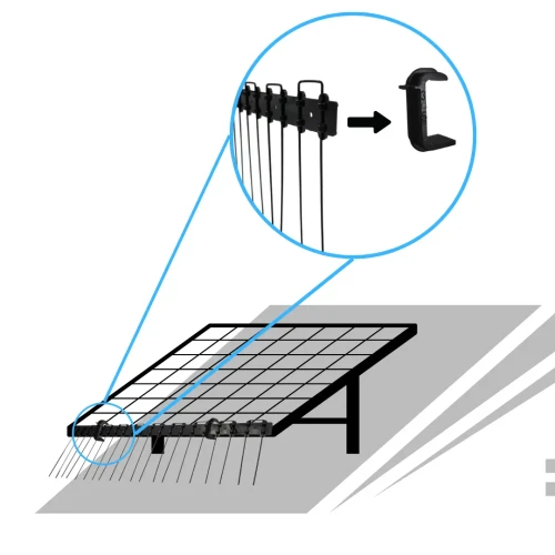 Mounting clips for photovoltaic spikes - black 35mm PV-400-18 (2)