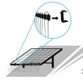 Mounting clips for photovoltaic spikes - white 35mm PV-400-17 (2)