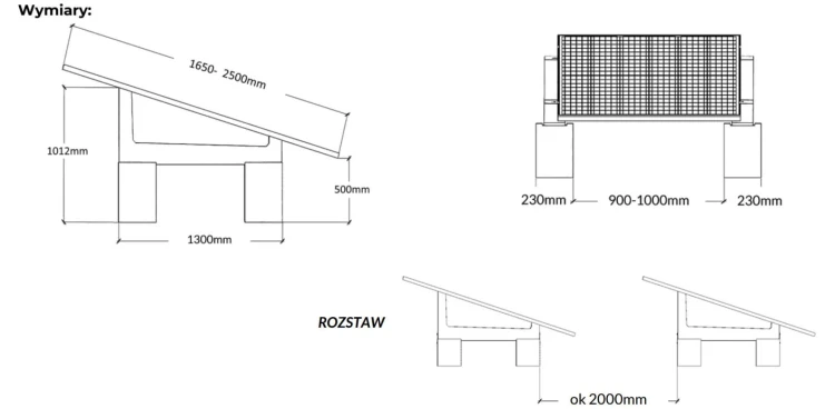 Ballast system for PV mounting on the ground GSE1300 - pallet of 6 pieces GPV-600-04 (2)