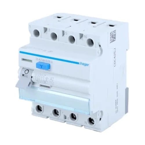 Residual current circuit breaker 4P 40A 30mA Type AC CDC440J HAGER GPV-401-36