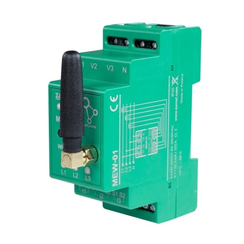 Electrical energy monitor WI-FI 3F+N bidirectional meter for photovoltaic PV Type: MEW-01 SUPLA ZAMEL GPV-401-40