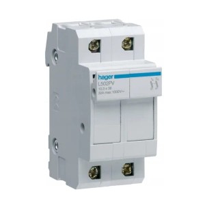 Hager PV Fuse Base 2P 32A 10x38mm