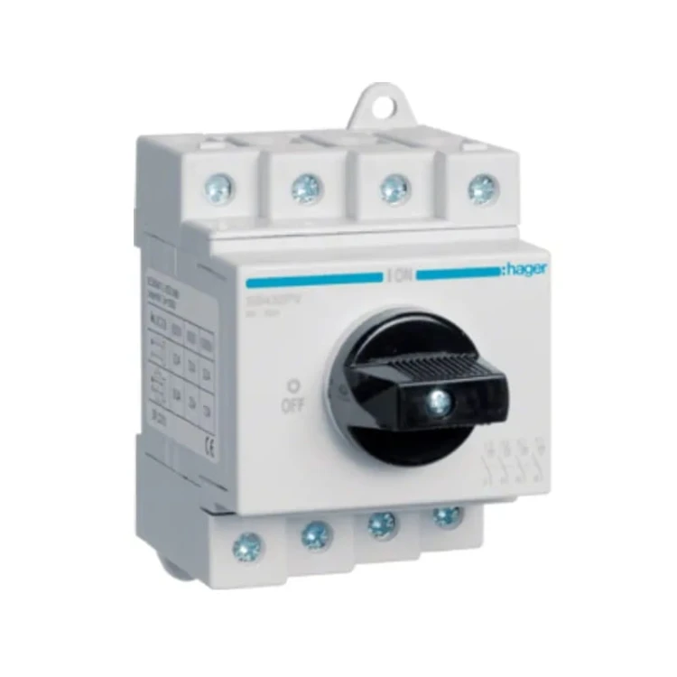 Isolator switch DC 3-phase 4P 32A 1000V SB432PV HAGER GPV-401-48