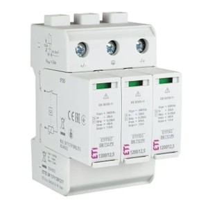ETI Surge Arrester PV DC Type 1+2 (Class B+C) 1200V 3P 12.5kA 4.4kV