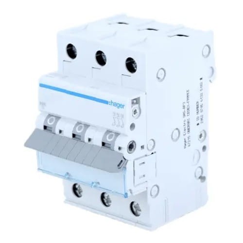 Overcurrent circuit breaker C 20A 3P 6kA MCN320E HAGER GPV-401-52