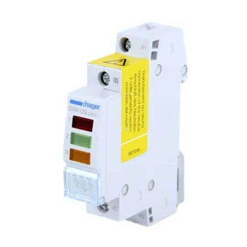 Indicator lamp triple LED red green and orange SVN129 HAGER GPV-401-58