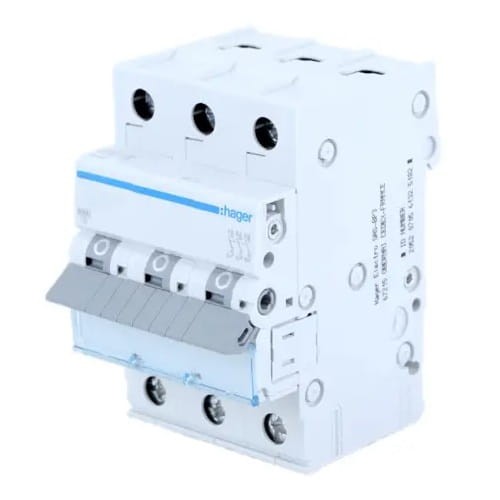 Overcurrent circuit breaker C 25A 3P 6kA MCN325E HAGER GPV-401-59