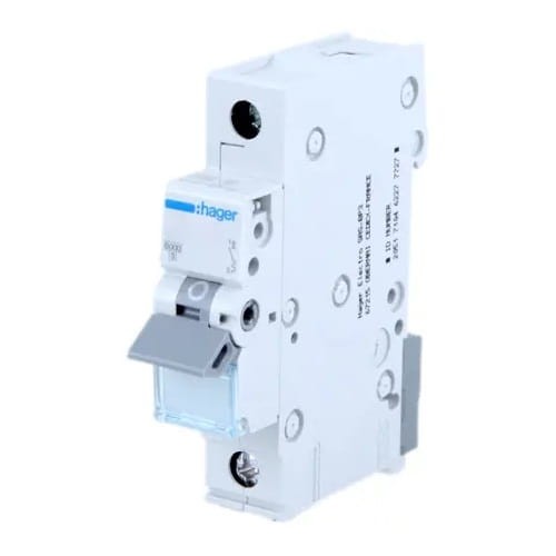 Overcurrent circuit breaker B 6A 1P 6kA MBN106E HAGER GPV-401-65