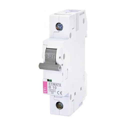 Overcurrent circuit breaker B 10A 1P 6kA ETIMAT6 002111514 ETI GPV-401-78
