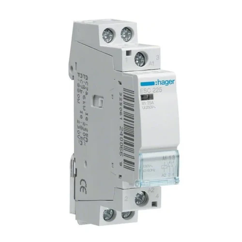 Modular contactor 230V AC 2NO 25A ESC225 HAGER GPV-401-81