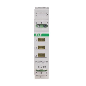 Signal indicator light 3×230 V+N 3xLED 3 colors LK-713 K F&F FILIPOWSKI