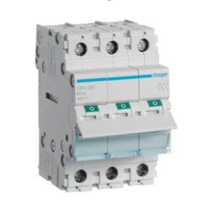 Isolator switch 3-phase 3P 100A 400V AC SBN390 HAGER