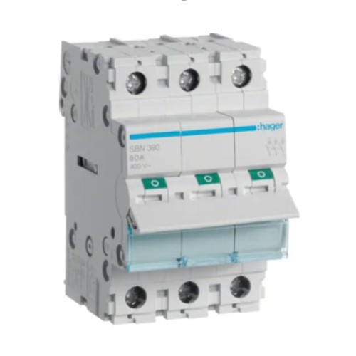 Isolator switch 3-phase 3P 100A 400V AC SBN390 HAGER GPV-401-85