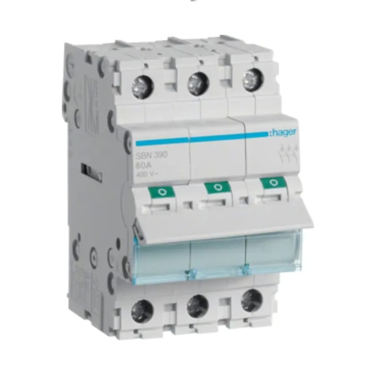 Isolator switch 3-phase 3P 100A 400V AC SBN390 HAGER GPV-401-85