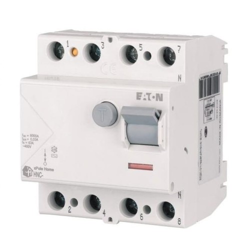 Residual current circuit breaker 4P 25A 6kA 30mA type AC HNC-25/4/003 xPole Home 194693 EATON GPV-401-89