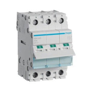 Isolating switch 3-phase 3P 40A 400V AC SBN340 HAGER