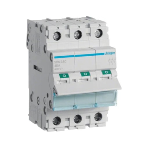 Isolating switch 3-phase 3P 40A 400V AC SBN340 HAGER GPV-401-95