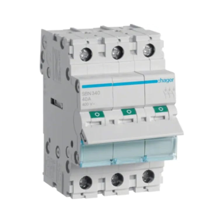 Isolating switch 3-phase 3P 40A 400V AC SBN340 HAGER GPV-401-95