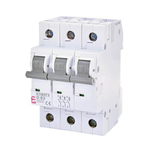 Overcurrent circuit breaker C 20A 3P 6kA ETIMAT6 002145517 ETI GPV-401-96