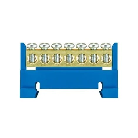 Zero bar terminal strip for rail -7 blue - low base GPV-401-98