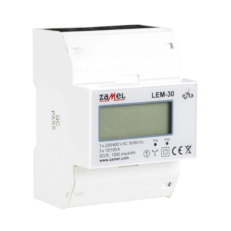 Electricity meter 3 phase 100A LCD LEM-30 ZAMEL GPV-401-109 (3)