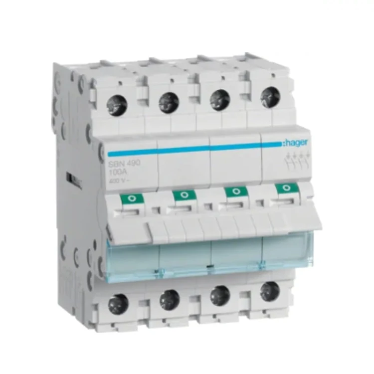 Isolator switch 3-phase 4P 100A 400V AC SBN490 HAGER GPV-401-120