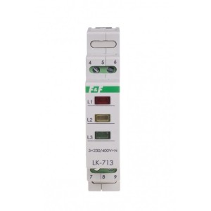 Control indicator light 3×230V+N 3xLED green LK-713 G F&F FILIPOWSKI
