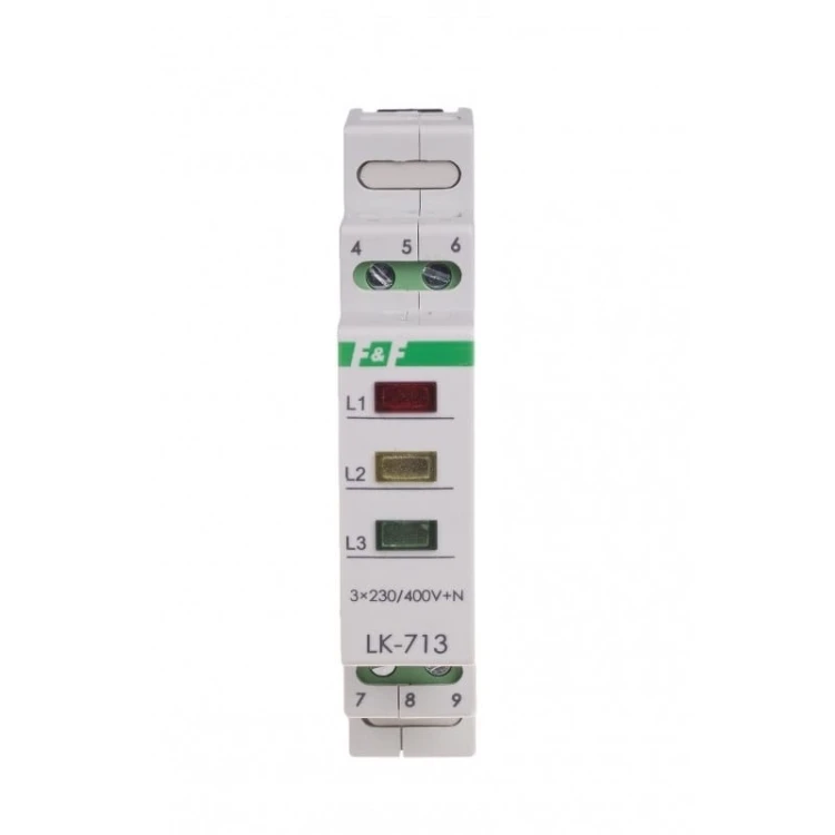 Control indicator light 3×230V+N 3xLED green LK-713 G F&F FILIPOWSKI GPV-401-121