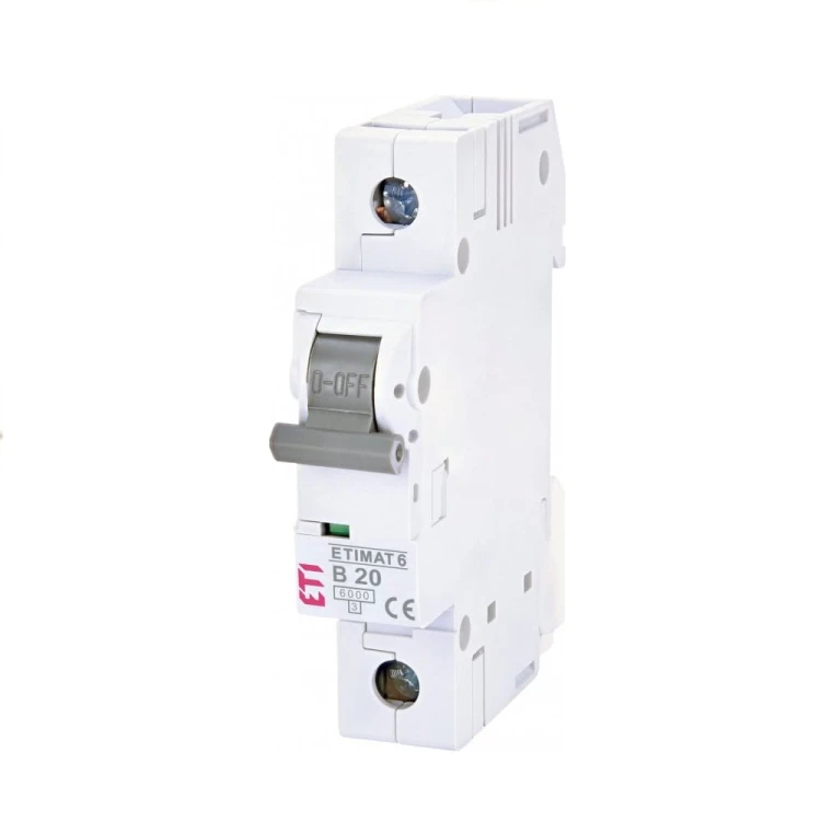 Overcurrent circuit breaker B 20A 1P 6kA ETIMAT6 002111517 ETI GPV-401-126