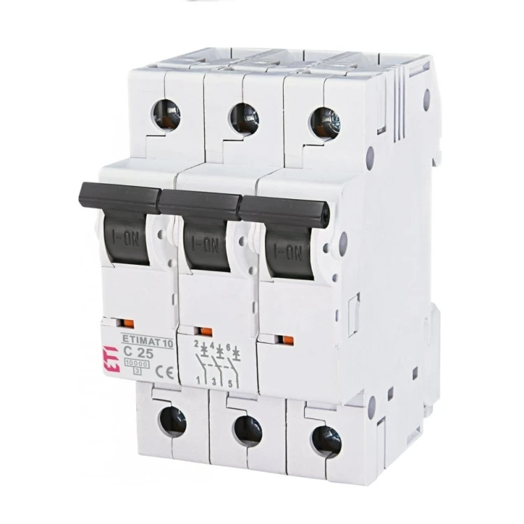 Overcurrent circuit breaker C 25A 3P 10kA ETIMAT10 002135718 ETI GPV-401-133