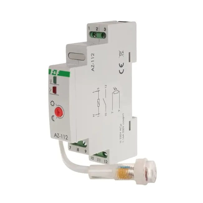 Twilight switch 16A 230V 2-1000 lux IP20/65 DIN AZ-112 F&F FILIPOWSKI GPV-401-146 (2)