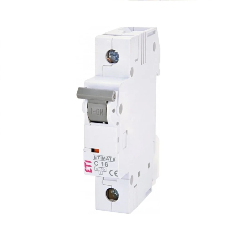 Overcurrent circuit breaker C 16A 1P 6kA ETIMAT6 002141516 ETI GPV-401-147