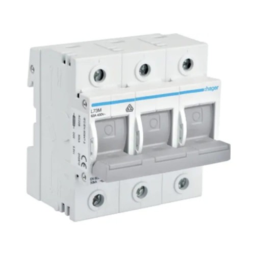 Fuse switch 3P 63A D02 L73M HAGER GPV-401-151