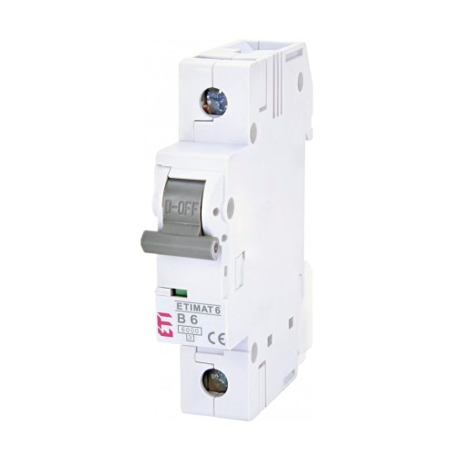Overcurrent circuit breaker B 6A 1P 6kA ETIMAT6 002111512 ETI GPV-401-160