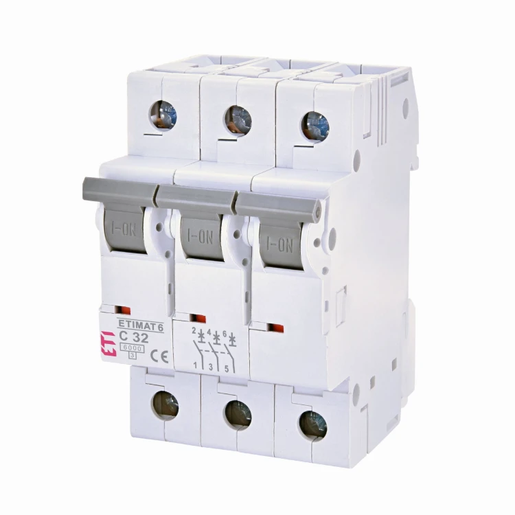 Overcurrent circuit breaker C 32A 3P 6kA ETIMAT6 002145519 ETI GPV-401-163