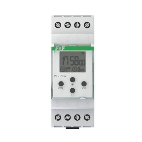 Timer PCZ-526,32x1P I=2x16A 24÷264V AC/DC 2 modules PCZ-526.3 F&F GPV-401-166