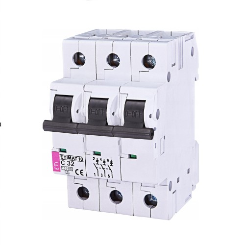 Overcurrent circuit breaker C 32A 3P 10kA ETIMAT10 002135719 ETI GPV-401-167